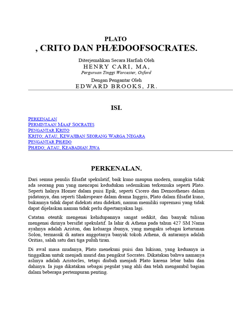 Plato Apology Crito And Phaedo Of Socrates Ind Pdf