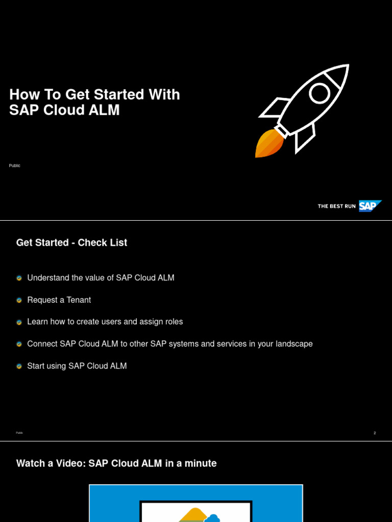How To Get Started With SAP Cloud ALM | PDF