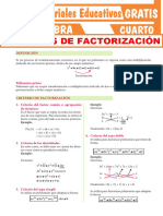 Criterios de Factorización para Cuarto Grado de Secundaria