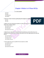 Chapter 4 Motion in A Plane MCQs