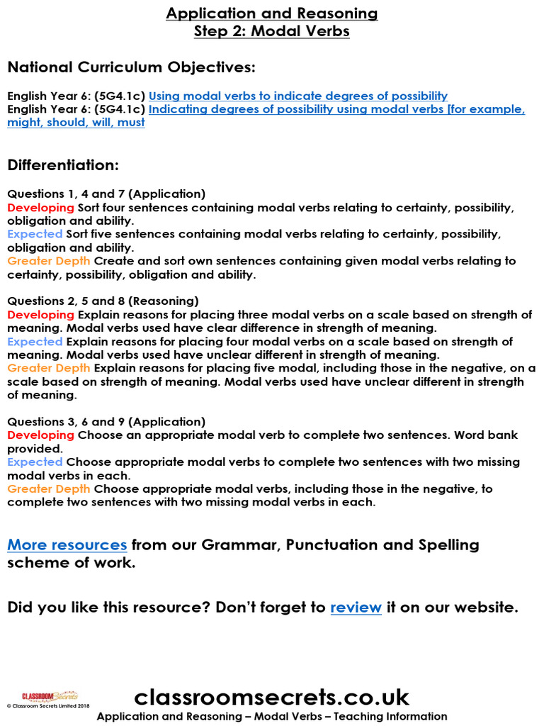 Modal Verbs Part 2 Pdf