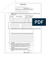 PROJECT PLAN and PRODUCTION OF HOUSEHOLD