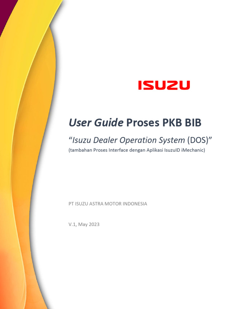 SISTEM DOS - User Guide Proses PKB BIB (Interface With Imechanic) | PDF