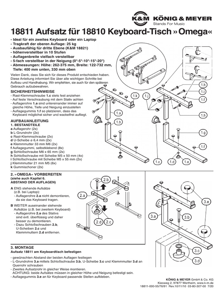 K&M - Keyboard Stacker Manual | PDF