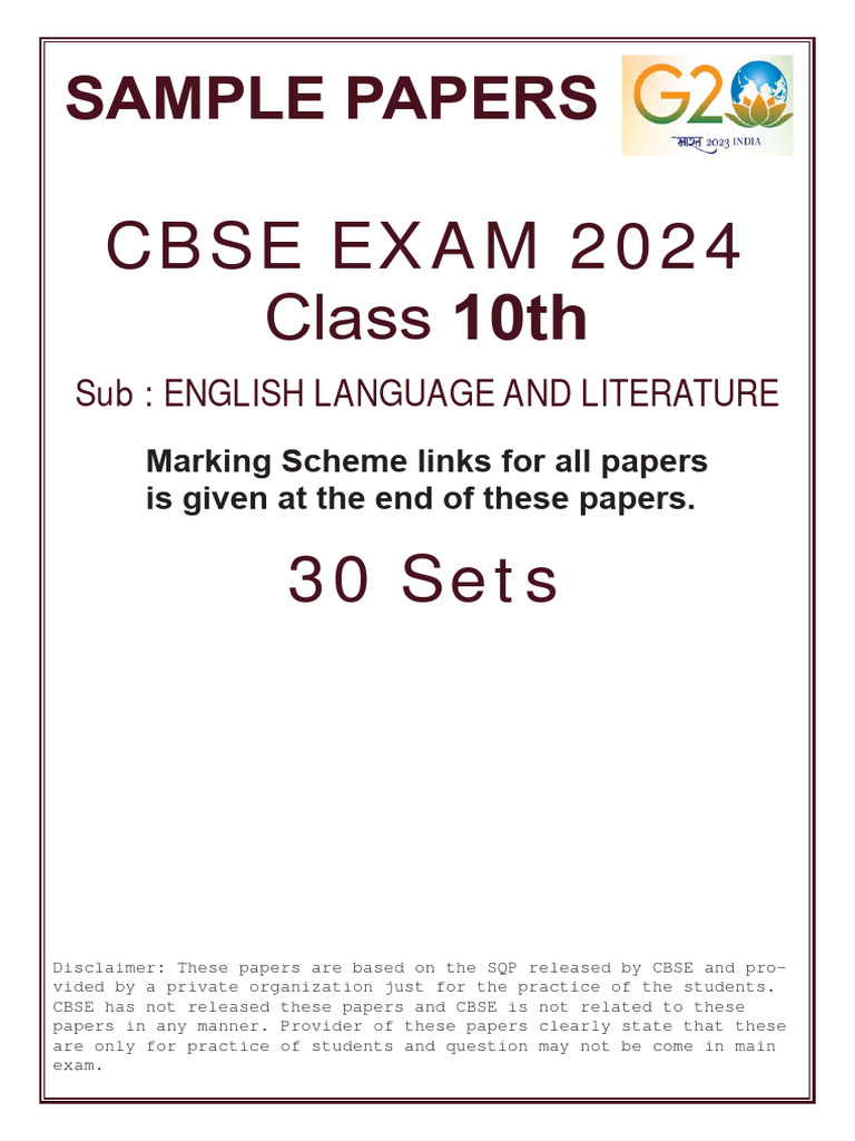SQP 30 Sets English LL | PDF