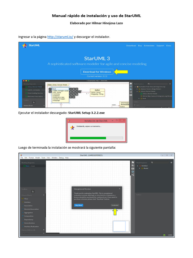 INF237 - Manual Rápido de StarUML | PDF