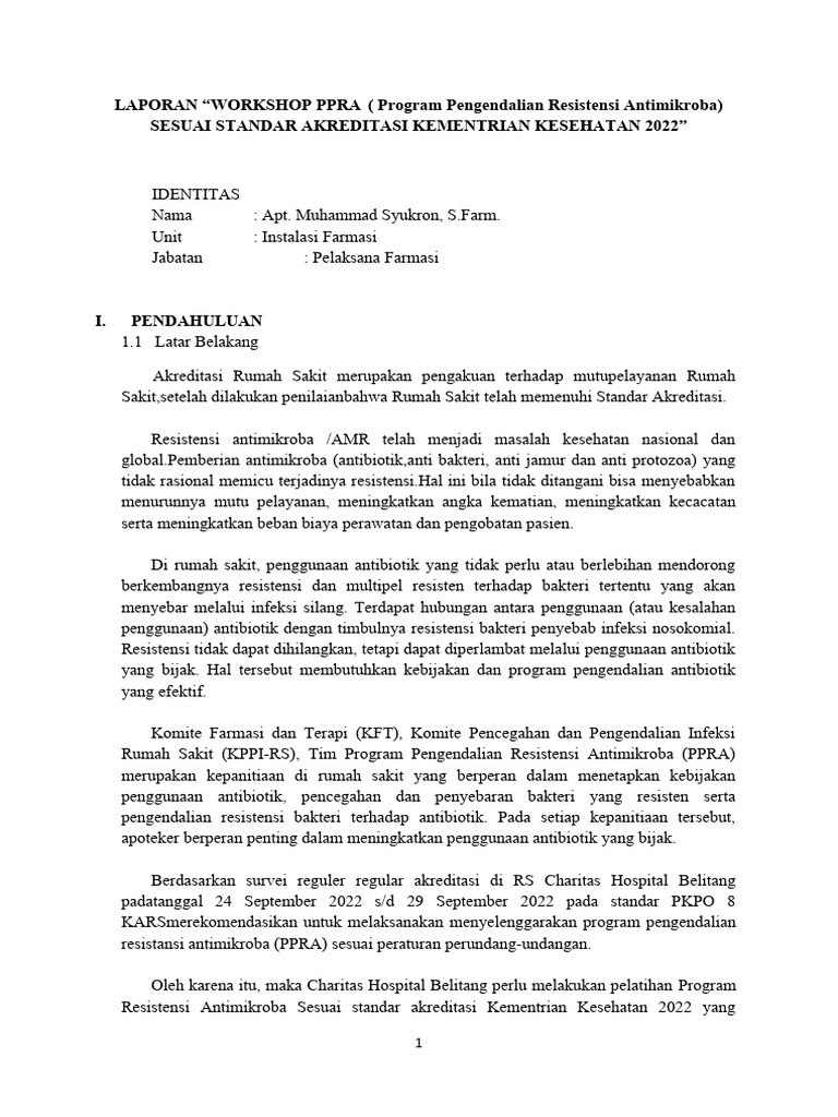 Laporan Workshop Ppra Pdf
