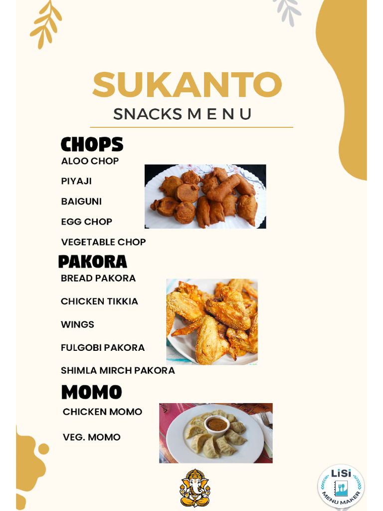 Menu Pakora | PDF