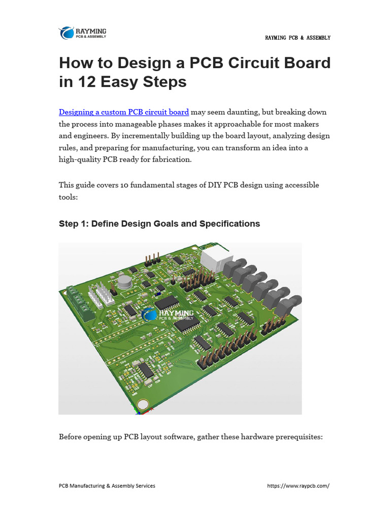 How to Design a PCB Circuit Board in 12 Easy Steps | PDF