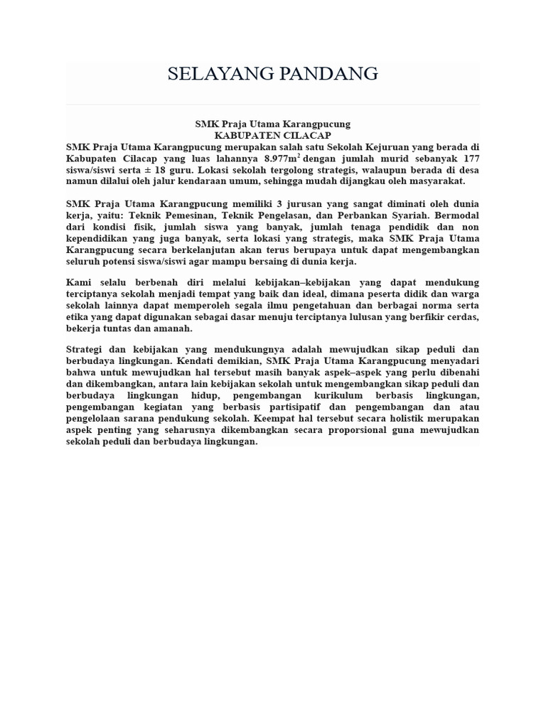Selayang Pandang | PDF