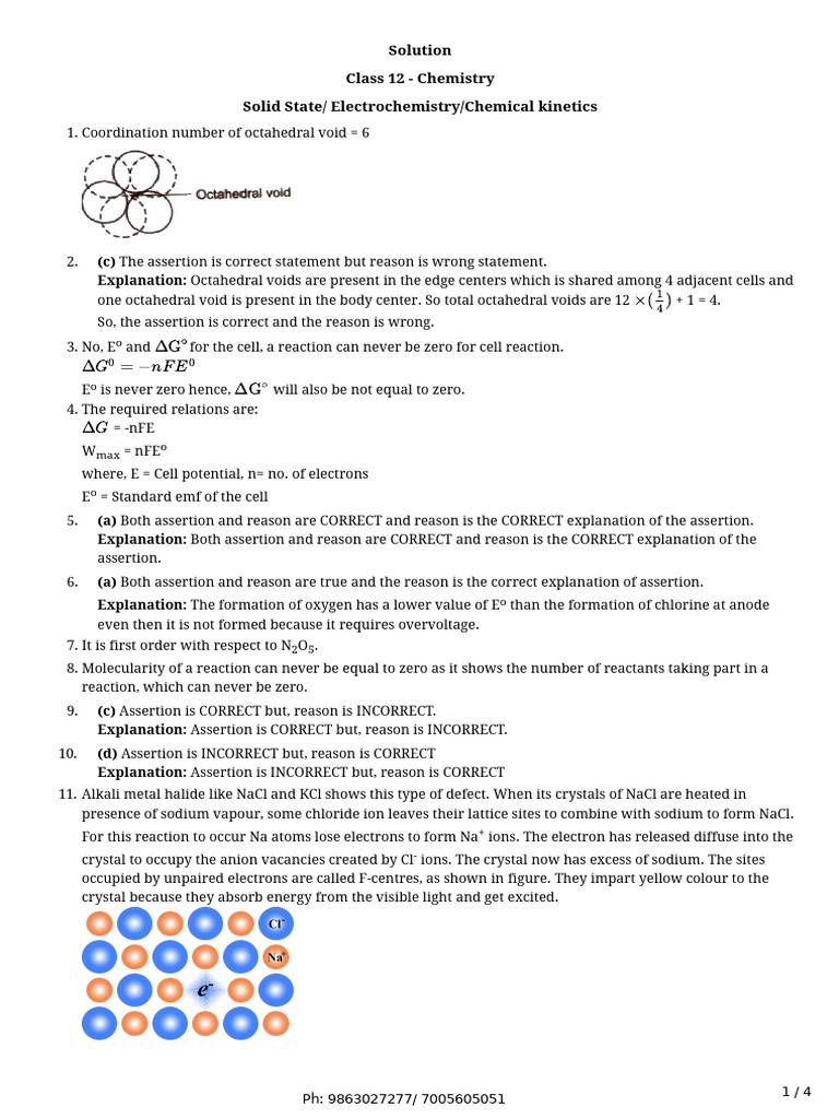 Solid Electro Solution PDF Chemistry Chemical Substances