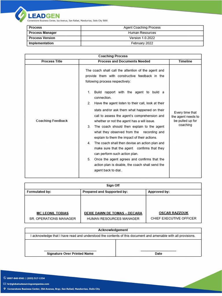 Coaching Process Pdf