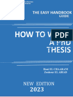 HOW TO WRITE A PHD THESIS
