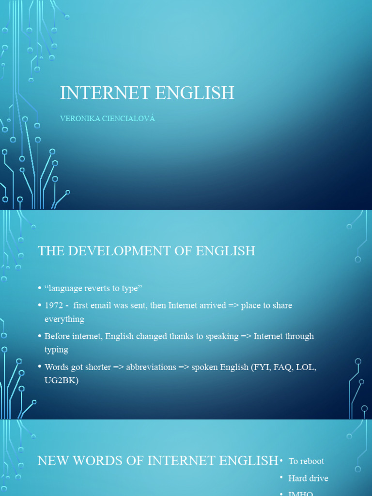 Internet English | PDF
