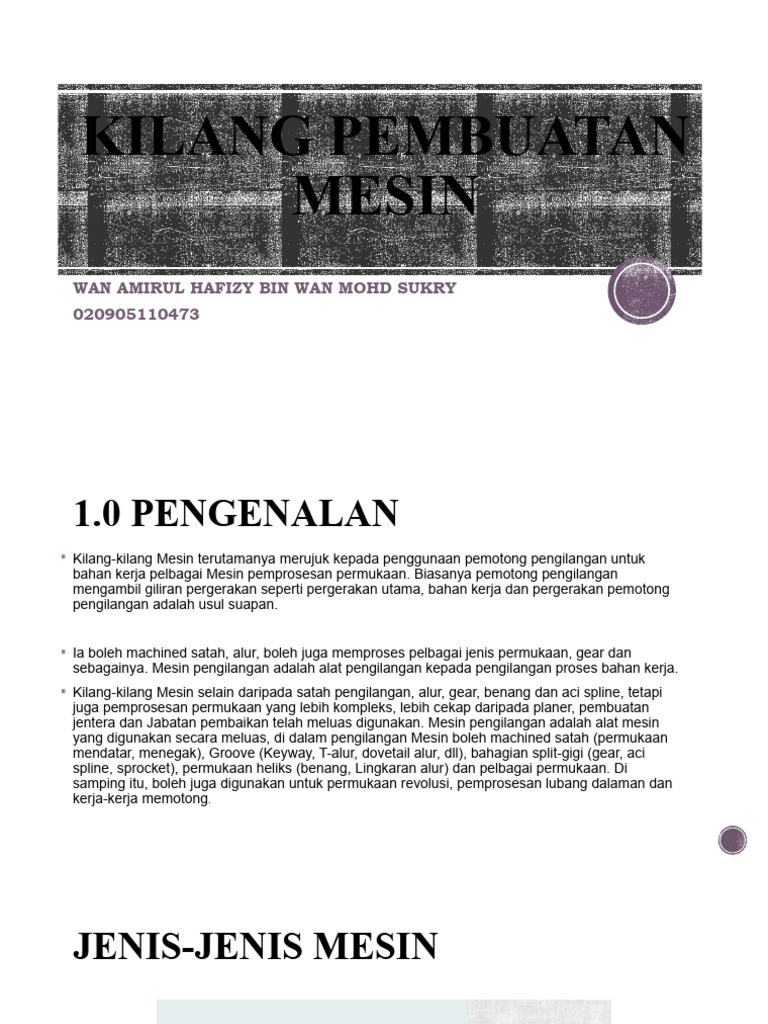 Kilang Pembuatan Mesin | PDF