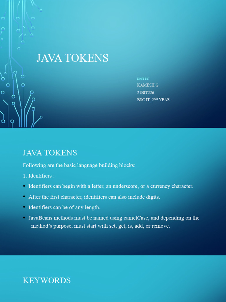 Java Tokens Mcq