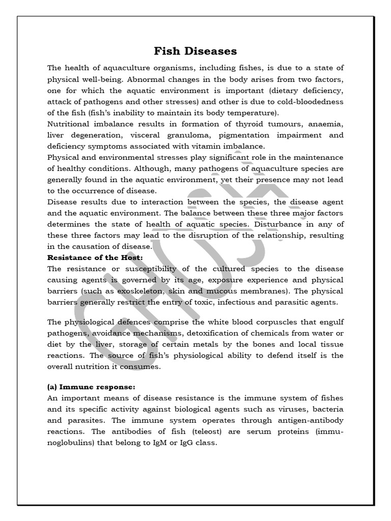 Fish Diseases | PDF