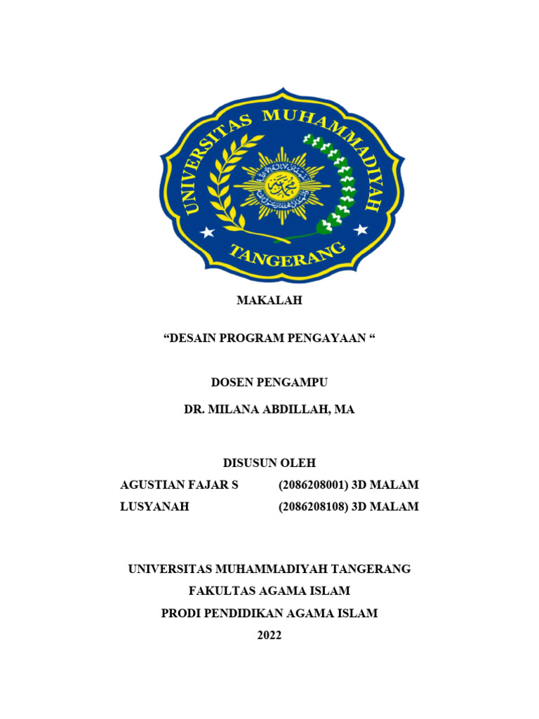 Makalah desain program pengayaan pdf