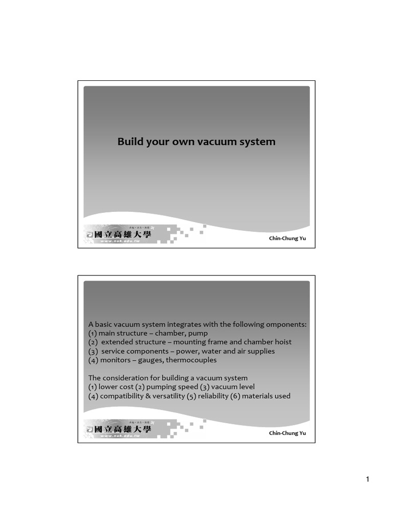 Build Your Own Vacuum System Guide | PDF