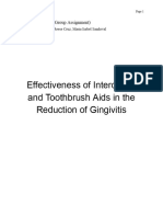 Effectiveness of Interdental and Toothbrush Aids in The Reduction of Gingivitis