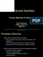 Distributed Systems: Process Migration & Allocation