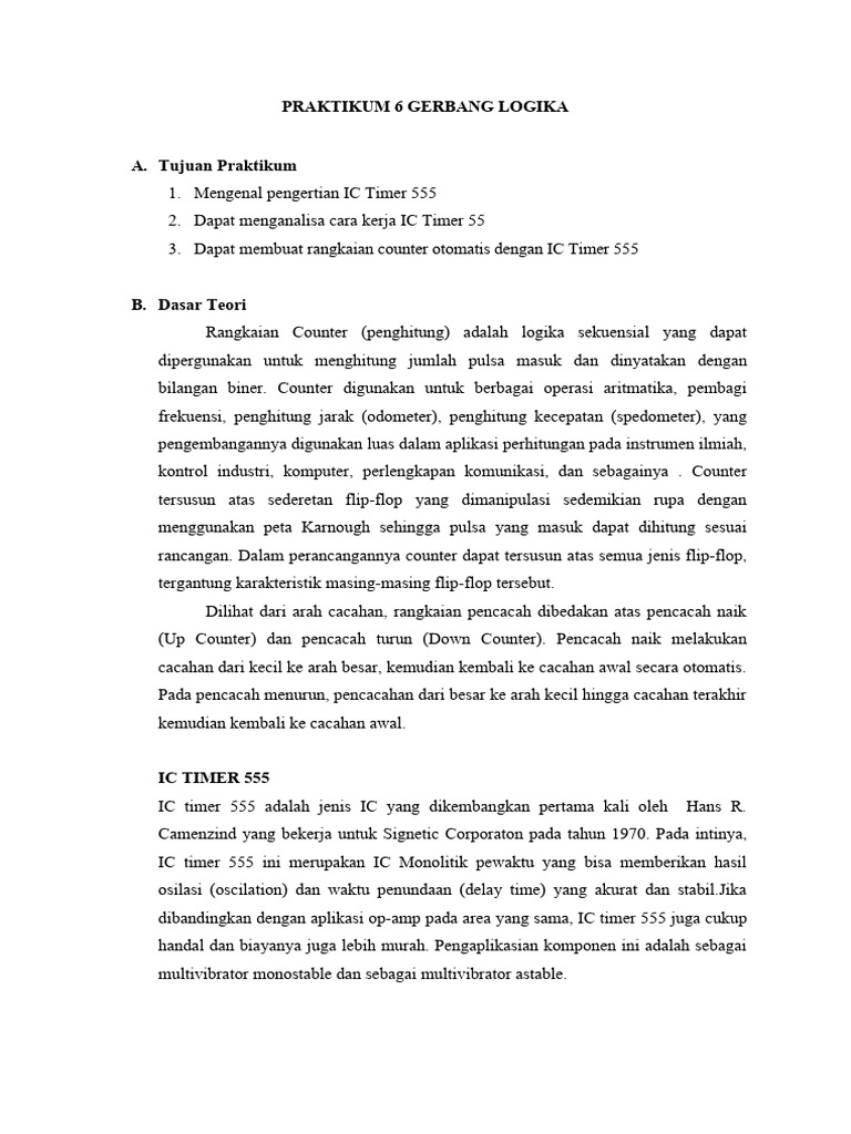Praktikum 6 counter up down dengan ic timer 555 pdf