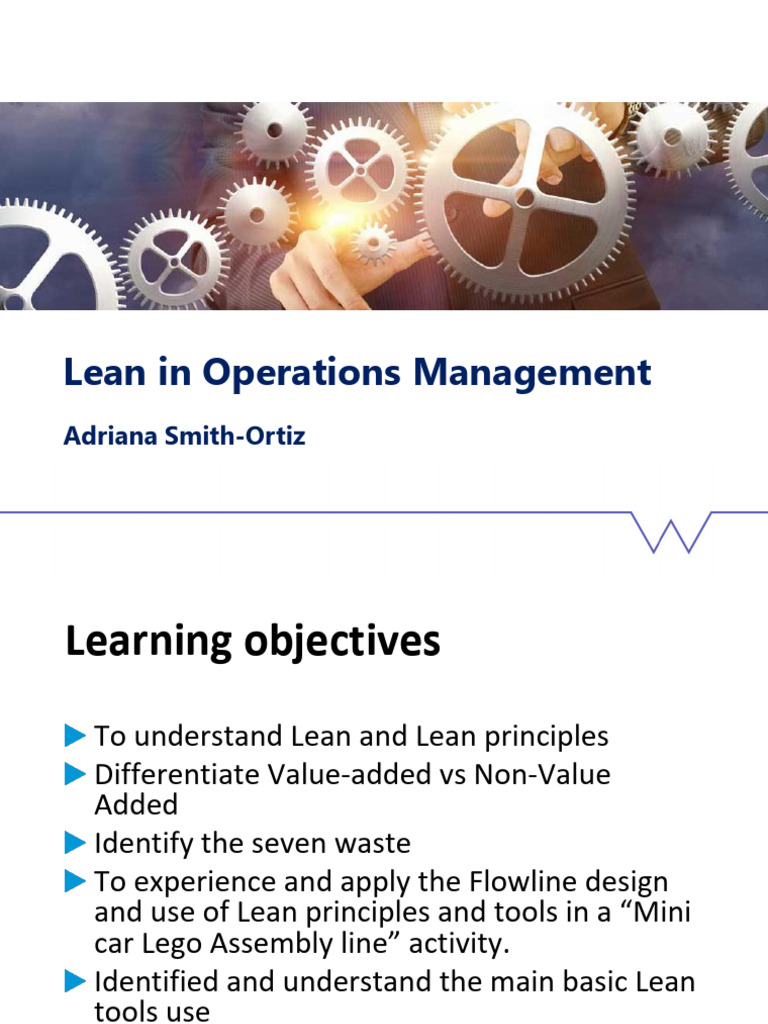 2324-Lean in Operations Management - Part 1 | PDF