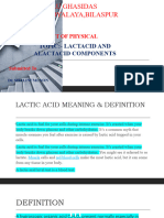 Chandan Lactacid and Alactacid Components...