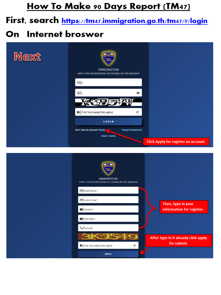 90 Days Report Submission Guide TM47 | PDF