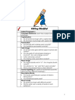 Editing Checklist