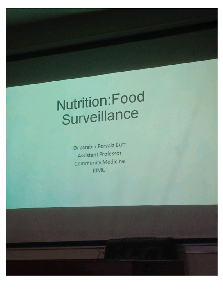 Nutrition and Food Surveillance PDF