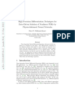 High Precision Differentiation Techniques For Data-Driven Solution of Nonlinear Pdes by Physics-Informed Neural Networks