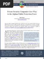 Download Private Security Companies Give Way to the Afghan Public Protection Force by NATO Civil MIlitary Fusion Centre Archive SN69739999 doc pdf