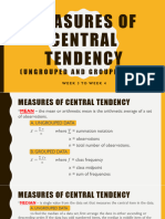 Measures of Central Tendency Week 3 To Week 46