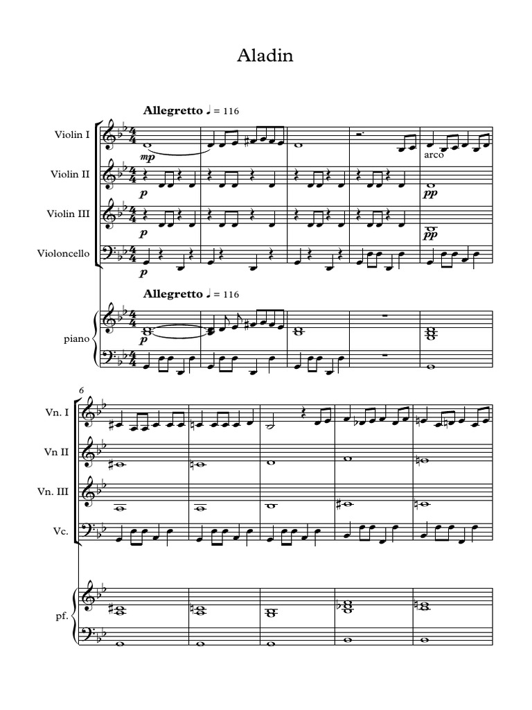 ALADIN OST-21 - Partitura Completa | PDF