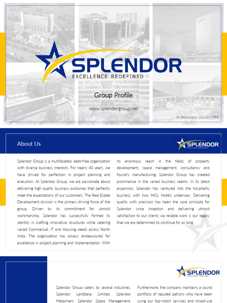 Splendor Group Corporate Profile-1 | PDF
