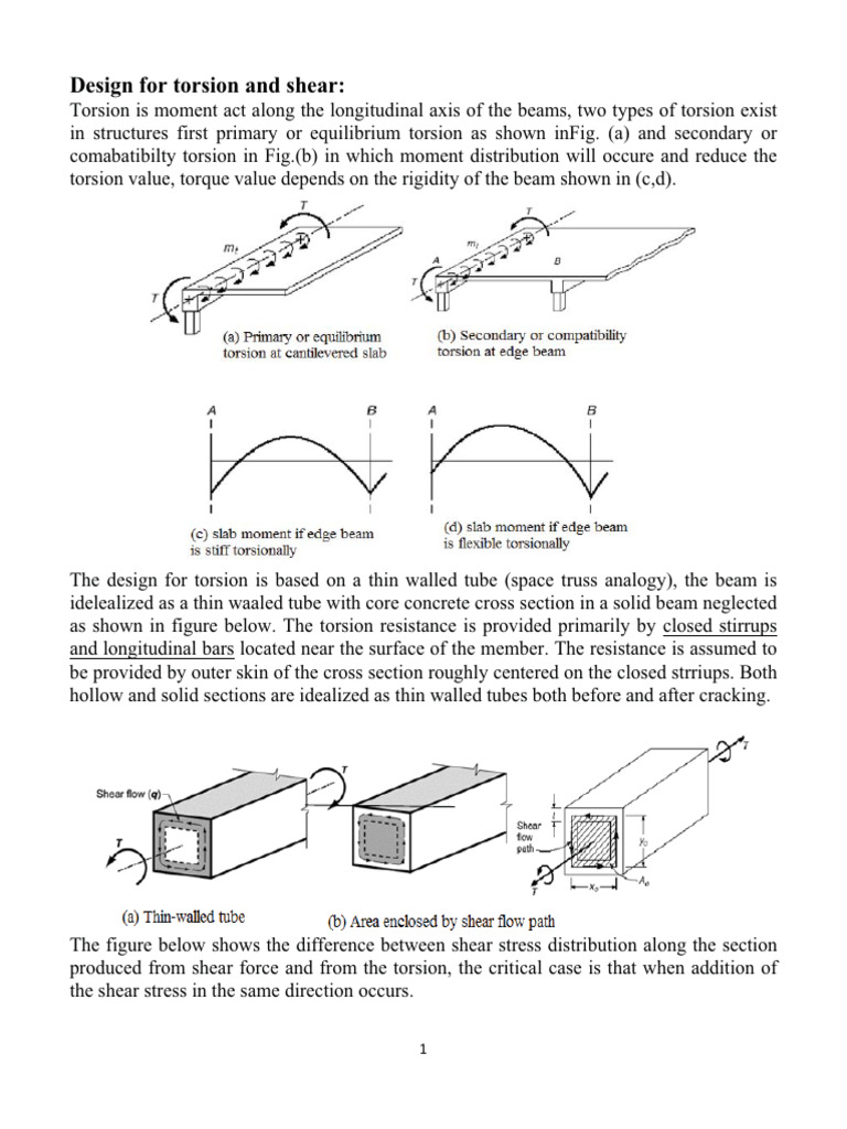 Torsion and Shear Design Guide | PDF