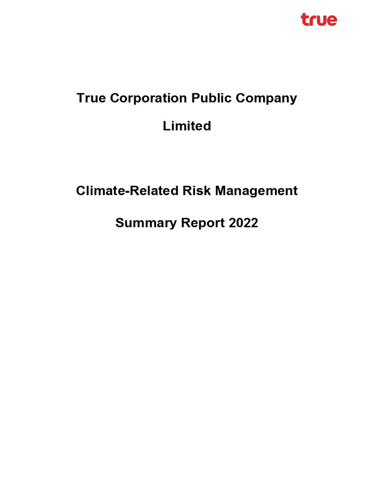 Climate Related Risk Management Pdf Climate Change Carbon Offset