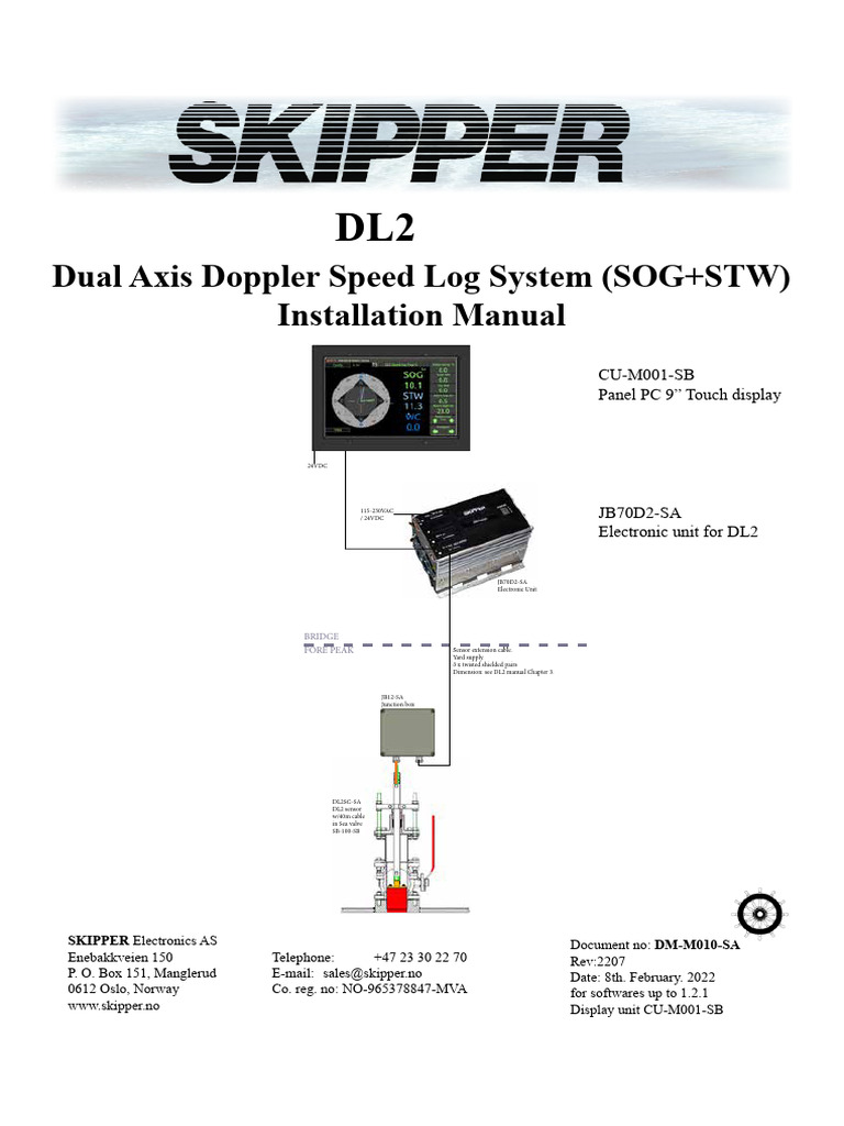 DL2 Doppler Speed Log Install Guide | PDF