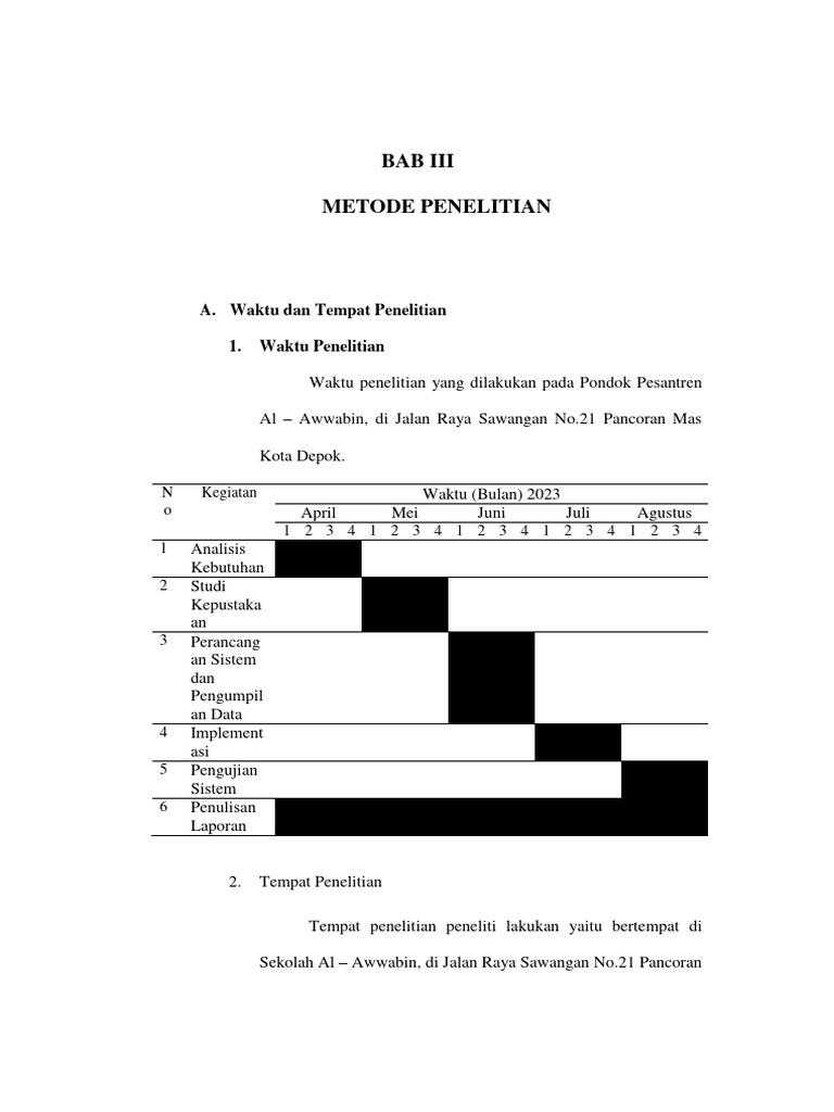 Bab III Metodologi Penelitian | PDF