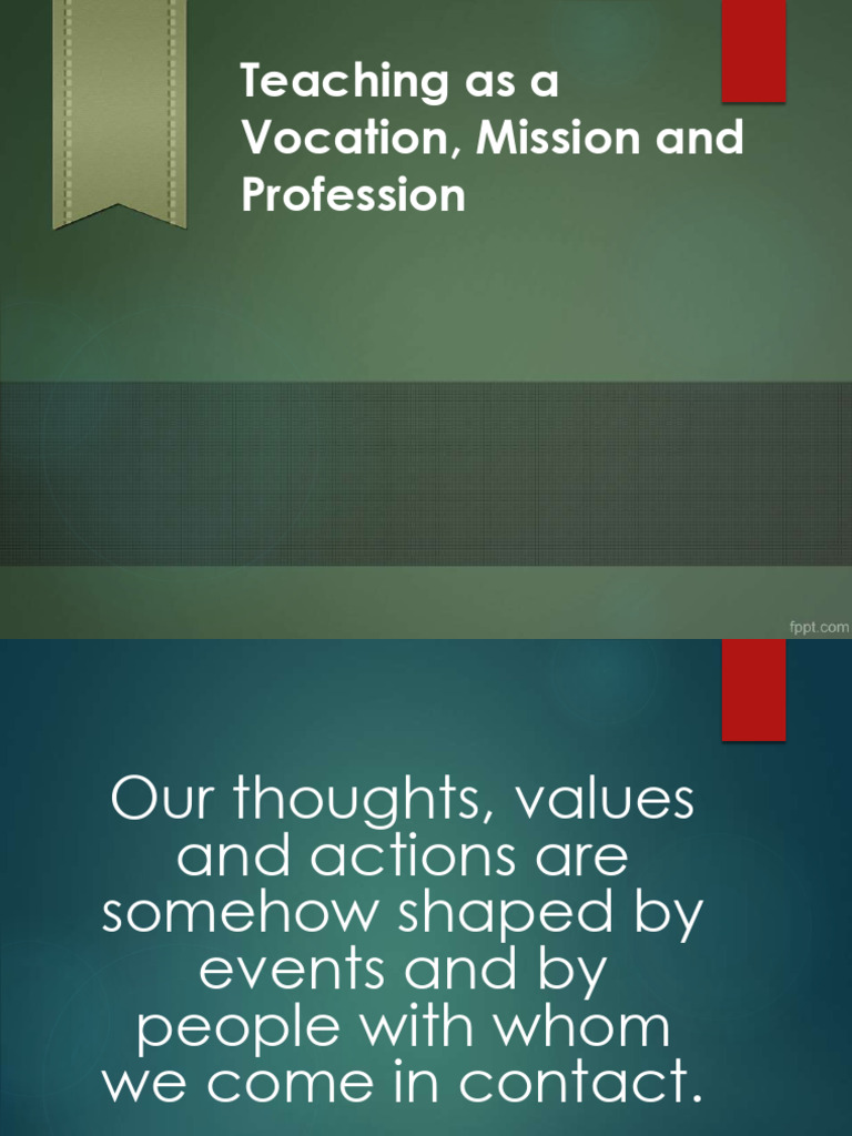 Teaching: Vocation, Mission, Profession | PDF | Profession