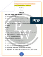 Lakhmir Singh Science Class 8 Solutions: Sound Very Short Answer Type Questions