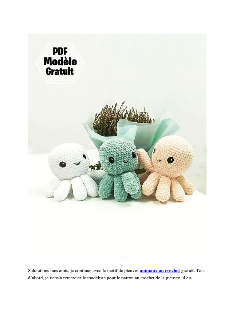 Tuto Gratuit Pieuvre Au Crochet PDF Maison Et Jardin