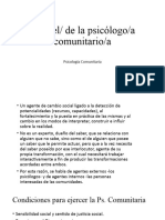 Rol Del/ de La Psicólogo/a Comunitario/a