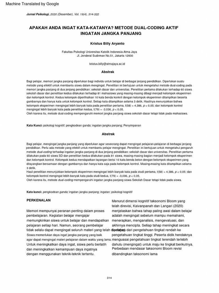 Pengaruh Teori Dual Coding pada Memori | PDF | Komputer