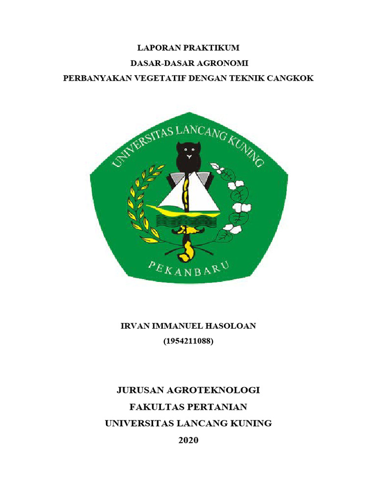 Laporan Praktikum Dasar Agronomi (Cangkok) | PDF