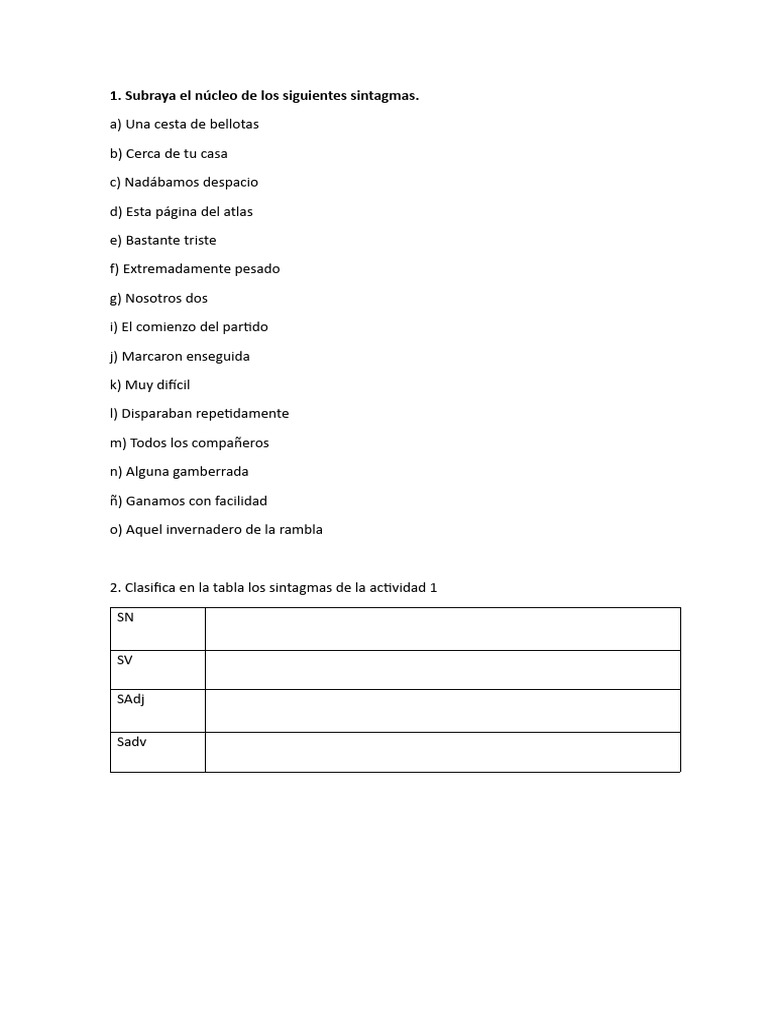 Ejercicios Gramática Pdf