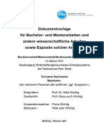 Vorlage Abschlussarbeit Inkl. Beispieltexte