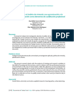 Trabajo Social en El Ámbito de Vivienda: Una Aproximación A La Formación e Investigación Como Elementos de Cualificación Profesional