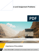 Transportation and Assignment Probelm